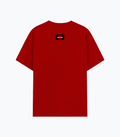 Basic T-Shirt | Unisex Fit | Poly-Cotton Blend | Bio & Silicon Washed | Durable Lycra Rib Neck | Adults | Personalized | DTG | Bold | Rebellion | Family Roles (son) | Everyday | Assertive - back - Red - mockup 2