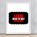 Framed Poster | Multiple Sizes & Frame Colors | 300 GSM Art Paper, Laminated | Fade-Proof Digital Print, Mounting Kit Included | Unisex | Personalized | Bold | Rebellion | Family Roles (son) | Everyday | Assertive - front_18x24In - 18x24In - mockup 11