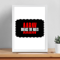 Framed Poster | Multiple Sizes & Frame Colors | 300 GSM Art Paper, Laminated | Fade-Proof Digital Print, Mounting Kit Included | Unisex | Personalized | Bold | Rebellion | Family Roles (son) | Everyday | Assertive - front_12x16In - 12x16In - mockup 6