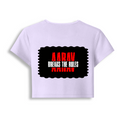 Female Baby Tee | Cropped Fit | 95% Cotton 5% Spandex | DTG Print | Stretchy & Breathable | Women's | Personalized | DTG | Bold | Rebellion | Family Roles (son) | Everyday | Assertive - back - Lavender - mockup 2
