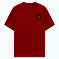 Cotton Stretch T-Shirt | Unisex Fit | 95% Cotton 5% Spandex Blend | DTG Print | Stretchable, Breathable, 240 GSM | Adults | Personalized | DTG | Bold | Rebellion | Family Roles (son) | Everyday | Assertive - left pocket - Red - mockup 3