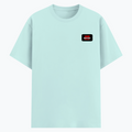 Cotton Stretch T-Shirt | Unisex Fit | 95% Cotton 5% Spandex Blend | DTG Print | Stretchable, Breathable, 240 GSM | Adult | Personalized | DTG | Bold | Rebellion | Family Roles (son) | Everyday | Assertive - left pocket - Mint - mockup 3