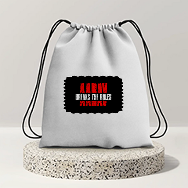 Drawstring Bag | Unisex | 280 GSM Cotton | Secure Drawstring Closure, Heavy-Duty | Everyday Carry | Personalized | Embroidery | Bold | Rebellion | Family Roles (son) | Everyday | Assertive