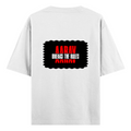 Oversized Standard T-Shirt | Relaxed Fit Unisex | 100% Super Combed Cotton DTG Print | Soft Durable Breathable | Adult | Personalized | DTG | Bold | Rebellion | Family Roles (son) | Everyday | Assertive - back - White - mockup 2