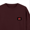 Oversized Classic T-Shirt | Unisex Oversized Fit | 100% Super-Combed Cotton, 240 GSM | Pre-Shrunk, Double-Stitched | Unisex | Personalized | DTG | Bold | Rebellion | Family Roles (son) | Everyday | Assertive - right pocket - Maroon - mockup 4