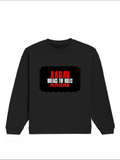Oversized Sweatshirt | Relaxed Fit Unisex | 400 GSM Cotton Blend | Pre-Shrunk, Drop Shoulder Design | Personalized | DTG | Bold | Rebellion | Family Roles (son) | Everyday | Assertive - front - Black - mockup 1