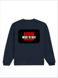 Oversized Sweatshirt | Relaxed Fit Unisex | 400 GSM Cotton Blend | Pre-Shrunk, Drop Shoulder Design | Personalized | DTG | Bold | Rebellion | Family Roles (son) | Everyday | Assertive - back - Navy Blue - mockup 2