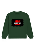 Oversized Sweatshirt | Relaxed Fit, Drop Shoulder | 400 GSM Cotton Blend, DTG Ready | Pre-Shrunk, Durable, Cozy | Unisex Adult | Personalized | DTG | Bold | Rebellion | Family Roles (son) | Everyday | Assertive - front - Bottle Green - mockup 1