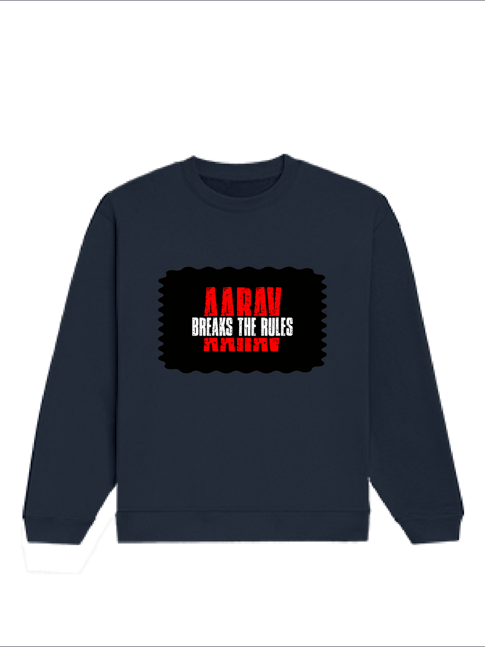 Oversized Sweatshirt | Relaxed Fit, Drop Shoulder | 400 GSM Cotton Blend, DTG Ready | Pre-Shrunk, Durable, Cozy | Unisex Adult | Personalized | DTG | Bold | Rebellion | Family Roles (son) | Everyday | Assertive - front - Navy Blue - mockup 1