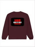 Oversized Sweatshirt | Relaxed Fit, Drop Shoulder | 400 GSM Cotton Blend, DTG Ready | Pre-Shrunk, Durable, Cozy | Unisex Adult | Personalized | DTG | Bold | Rebellion | Family Roles (son) | Everyday | Assertive - back - Maroon - mockup 2