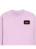 Oversized Sweatshirt | Relaxed Fit, Drop Shoulder | 400 GSM Cotton Blend, DTG Ready | Pre-Shrunk, Durable, Cozy | Unisex Adult | Personalized | DTG | Bold | Rebellion | Family Roles (son) | Everyday | Assertive - left pocket - Light Baby Pink - mockup 3