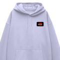 Oversized Hoodie | Relaxed Fit Unisex | 400 GSM Cotton Blend | Pre-Shrunk Drop Shoulder | Adults | Personalized | DTG | Bold | Rebellion | Family Roles (son) | Everyday | Assertive - left pocket - Lavender - mockup 3