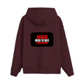 Oversized Hoodie | Relaxed Fit | Unisex | 400 GSM Cotton Blend | Pre-Shrunk Drop Shoulder | Adults | Personalized | DTG | Bold | Rebellion | Family Roles (son) | Everyday | Assertive - back - Maroon - mockup 2