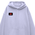 Oversized Hoodie | Relaxed Fit, Unisex | 400 GSM Cotton Blend | Pre-Shrunk, Drop Shoulder | Personalized | DTG | Bold | Rebellion | Family Roles (son) | Everyday | Assertive - right pocket - Lavender - mockup 4