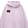Oversized Hoodie | Relaxed Fit, Drop-Shoulder | 400 GSM Cotton Blend, DTG Ready | Pre-Shrunk, Bio Washed | Unisex Adult | Personalized | DTG | Bold | Rebellion | Family Roles (son) | Everyday | Assertive - right pocket - Light Baby Pink - mockup 4