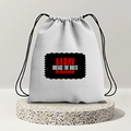 Drawstring Bag | Unisex Adult | 280 GSM Cotton | Embroidery | Durable, Secure Closure | Personalized | Bold | Rebellion | Family Roles (son) | Everyday | Assertive - front - mockup 1