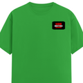 Female Classic Crew T-Shirt | Regular Fit Women's | 180 GSM Bio-Washed Cotton | Double Stitched, Pre-Shrunk | Personalized | DTG | Bold | Rebellion | Family Roles (son) | Everyday | Assertive - left pocket - Flag Green - mockup 3