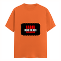Female Classic Crew T-Shirt | Women's Regular Fit | 180 GSM Bio-Washed Cotton Blend | Double Stitched Seam | Folded Neck | Women | Personalized | DTG | Bold | Rebellion | Family Roles (son) | Everyday | Assertive - front - Orange - mockup 1