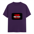 Female Classic Crew T-Shirt | Women's Regular Fit | 180 GSM Bio-Washed Cotton Blend | Double Stitched Seam | Folded Neck | Women | Personalized | DTG | Bold | Rebellion | Family Roles (son) | Everyday | Assertive - front - Purple - mockup 1