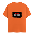 Female Classic Crew T-Shirt | Women's Regular Fit | 180 GSM Bio-Washed Cotton Blend | Double Stitched Seam | Folded Neck | Women | Personalized | DTG | Bold | Rebellion | Family Roles (son) | Everyday | Assertive - back - Orange - mockup 2