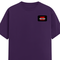 Female Classic Crew T-Shirt | Women's Regular Fit | 180 GSM Bio-Washed Cotton Blend | Double Stitched Seam | Folded Neck | Women | Personalized | DTG | Bold | Rebellion | Family Roles (son) | Everyday | Assertive - left pocket - Purple - mockup 3