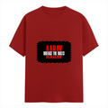 Female Classic Crew T-Shirt | Women's Regular Fit | 180 GSM Bio-Washed Cotton Blend | Pre-Shrunk, Double Stitched | Women | Personalized | DTG | Bold | Rebellion | Family Roles (son) | Everyday | Assertive - front - Red - mockup 1