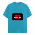 Female Classic Crew T-Shirt | Women's Regular Fit | 180 GSM Bio-Washed Cotton Blend | Pre-Shrunk, Double Stitched | Women | Personalized | DTG | Bold | Rebellion | Family Roles (son) | Everyday | Assertive - front - SkyBlue - mockup 1
