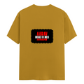 Female Classic Crew T-Shirt | Women's Regular Fit | 180 GSM Bio-Washed Cotton Blend | Pre-Shrunk, Double Stitched | Women | Personalized | DTG | Bold | Rebellion | Family Roles (son) | Everyday | Assertive - back - Mustard Yellow - mockup 2