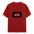 Female Classic Crew T-Shirt | Women's Regular Fit | 180 GSM Bio-Washed Cotton Blend | Pre-Shrunk, Double Stitched | Women | Personalized | DTG | Bold | Rebellion | Family Roles (son) | Everyday | Assertive - back - Red - mockup 2