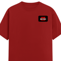 Female Classic Crew T-Shirt | Women's Regular Fit | 180 GSM Bio-Washed Cotton Blend | Pre-Shrunk, Double Stitched | Women | Personalized | DTG | Bold | Rebellion | Family Roles (son) | Everyday | Assertive - left pocket - Red - mockup 3