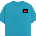 Female Classic Crew T-Shirt | Women's Regular Fit | 180 GSM Bio-Washed Cotton Blend | Pre-Shrunk, Double Stitched | Women | Personalized | DTG | Bold | Rebellion | Family Roles (son) | Everyday | Assertive - left pocket - SkyBlue - mockup 3