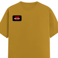 Female Classic Crew T-Shirt | Women's Regular Fit | 180 GSM Bio-Washed Cotton Blend | Pre-Shrunk, Double Stitched | Women | Personalized | DTG | Bold | Rebellion | Family Roles (son) | Everyday | Assertive - right pocket - Mustard Yellow - mockup 4
