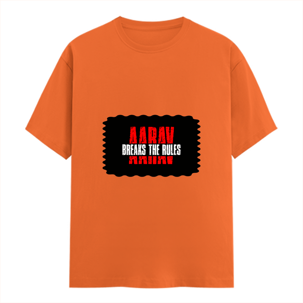 Women's Classic Crew T-Shirt | Regular Fit | 180 GSM Bio-Washed Cotton | DTG Print | Double Stitched | Pre-Shrunk | Personalized | DTG | Bold | Rebellion | Family Roles (son) | Everyday | Assertive - front - Orange - mockup 1