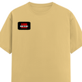 Women's Classic Crew T-Shirt | Regular Fit | 180 GSM Bio-Washed Cotton | DTG Print | Double Stitched | Pre-Shrunk | Personalized | DTG | Bold | Rebellion | Family Roles (son) | Everyday | Assertive - right pocket - Beige - mockup 4