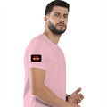Women's Classic Crew T-Shirt | Regular Fit | 180 GSM Bio-Washed Cotton | DTG Print | Double Stitched | Pre-Shrunk | Personalized | DTG | Bold | Rebellion | Family Roles (son) | Everyday | Assertive - right sleeve - Light Baby Pink - mockup 6
