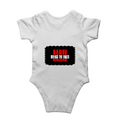 Baby Rompers | 0-12 Months Regular Fit | 180 GSM Bio-Washed Cotton | Double Stitched, Pre-Shrunk | Unisex | Personalized | DTG | Bold | Rebellion | Family Roles (son) | Everyday | Assertive - back - White - mockup 2