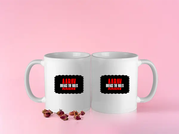 Color Coffee Mug | 11 oz | Ceramic Sublimation | Fade-Proof Print, Inner & Handle Color | Unisex | Personalized | Bold | Rebellion | Family Roles (son) | Everyday | Assertive - front - White - mockup 1