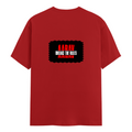 Men's Classic Crew T-Shirt | Regular Fit | 180 GSM Bio-Washed Cotton | DTG Printed | Double-Stitched Seams | Personalized | DTG | Bold | Rebellion | Family Roles (son) | Everyday | Assertive - back - Red - mockup 2