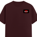 Men's Classic Crew T-Shirt | Regular Fit | 180 GSM Bio-Washed Cotton | DTG Printed | Double-Stitched Seams | Personalized | DTG | Bold | Rebellion | Family Roles (son) | Everyday | Assertive - left pocket - Maroon - mockup 3