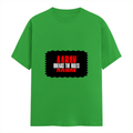 Female Classic Crew T-Shirt | Regular Fit | 180 GSM Bio-Washed Cotton Blend | Double Stitched Seam | Women's | Personalized | DTG | Bold | Rebellion | Family Roles (son) | Everyday | Assertive - front - Flag Green - mockup 1