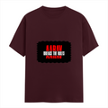 Female Classic Crew T-Shirt | Regular Fit | 180 GSM Bio-Washed Cotton Blend | Double Stitched Seam | Women's | Personalized | DTG | Bold | Rebellion | Family Roles (son) | Everyday | Assertive - front - Maroon - mockup 1