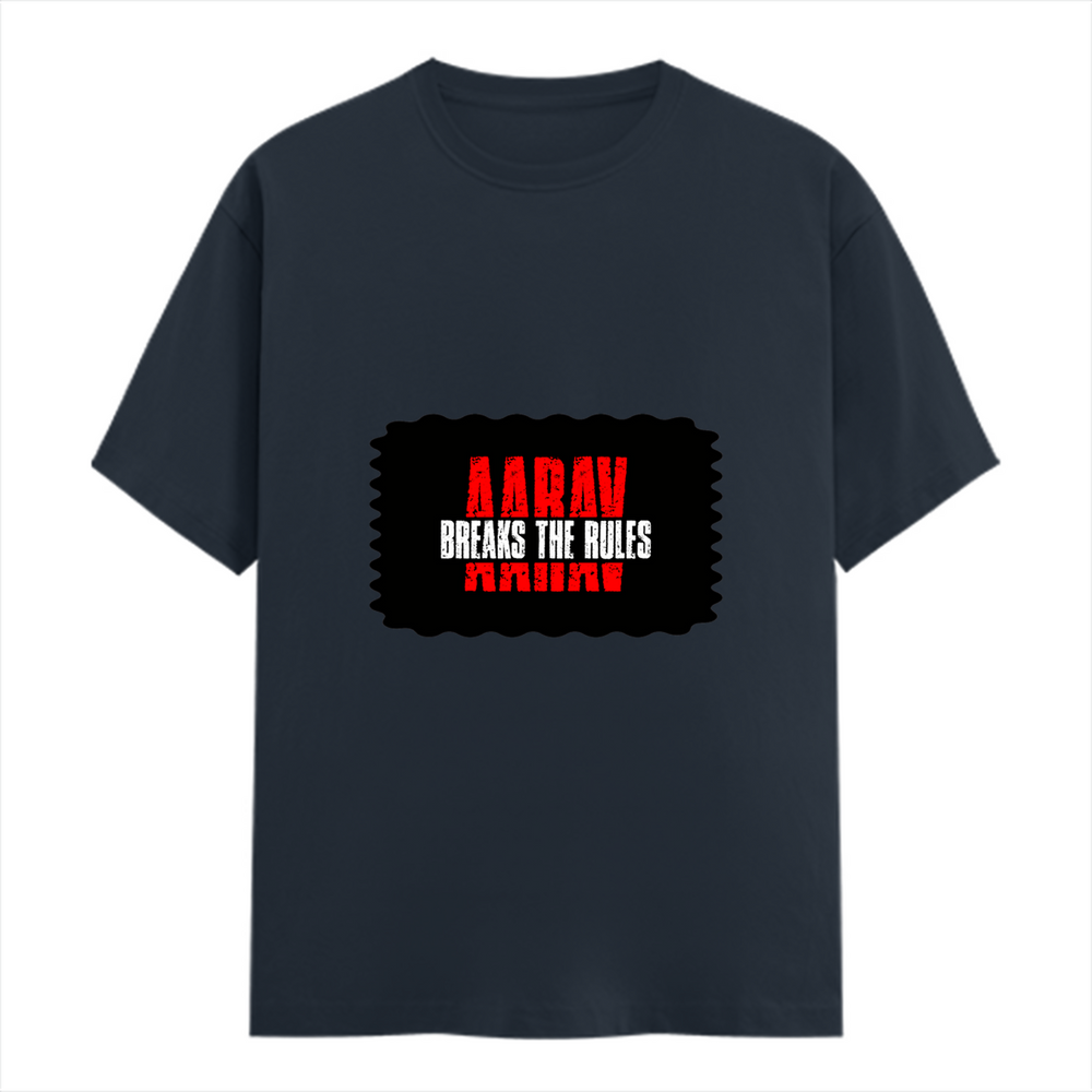 Female Classic Crew T-Shirt | Regular Fit | 180 GSM Bio-Washed Cotton Blend | Double Stitched Seam | Women's | Personalized | DTG | Bold | Rebellion | Family Roles (son) | Everyday | Assertive - front - Navy Blue - mockup 1