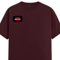 Female Classic Crew T-Shirt | Regular Fit | 180 GSM Bio-Washed Cotton Blend | Double Stitched Seam | Women's | Personalized | DTG | Bold | Rebellion | Family Roles (son) | Everyday | Assertive - right pocket - Maroon - mockup 4