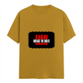 Female Classic Crew T-Shirt | Regular Fit Women's | 180 GSM Bio-Washed Cotton Blend | Double Stitched, Pre-Shrunk | Women | Personalized | DTG | Bold | Rebellion | Family Roles (son) | Everyday | Assertive - front - Mustard Yellow - mockup 1