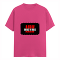 Female Classic Crew T-Shirt | Regular Fit Women's | 180 GSM Bio-Washed Cotton Blend | Double Stitched, Pre-Shrunk | Women | Personalized | DTG | Bold | Rebellion | Family Roles (son) | Everyday | Assertive - front - Pink - mockup 1
