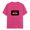 Female Classic Crew T-Shirt | Regular Fit Women's | 180 GSM Bio-Washed Cotton Blend | Double Stitched, Pre-Shrunk | Women | Personalized | DTG | Bold | Rebellion | Family Roles (son) | Everyday | Assertive - back - Pink - mockup 2