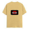 Female Classic Crew T-Shirt | Regular Fit | Women | 180 GSM Bio-Washed Cotton Blend | DTG | Pre-Shrunk | Double Stitched | Personalized | Bold | Rebellion | Family Roles (son) | Everyday | Assertive - back - Beige - mockup 2