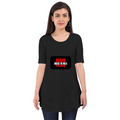Female Maternity Dress | Regular Fit | 180 GSM Bio-Washed Cotton Blend | DTG Print | Durable | Women | Personalized | DTG | Bold | Rebellion | Family Roles (son) | Everyday | Assertive - front - Black - mockup 1