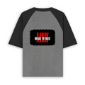 Unisex Oversized Raglan T-Shirt | Oversized Fit | 100% Cotton | Two-Tone Contrast Sleeves | Adults | Personalized | DTG | Bold | Rebellion | Family Roles (son) | Everyday | Assertive - back - mockup 2