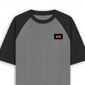 Unisex Oversized Raglan T-Shirt | Oversized Fit | 100% Cotton | Two-Tone Contrast Sleeves | Adults | Personalized | DTG | Bold | Rebellion | Family Roles (son) | Everyday | Assertive - left pocket - mockup 3